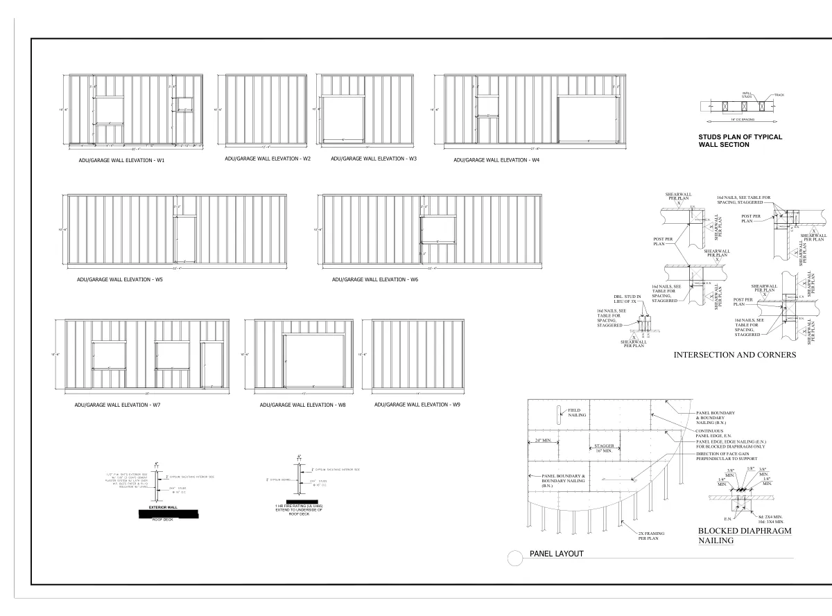 ADU with New Detached Garage - featured sheet