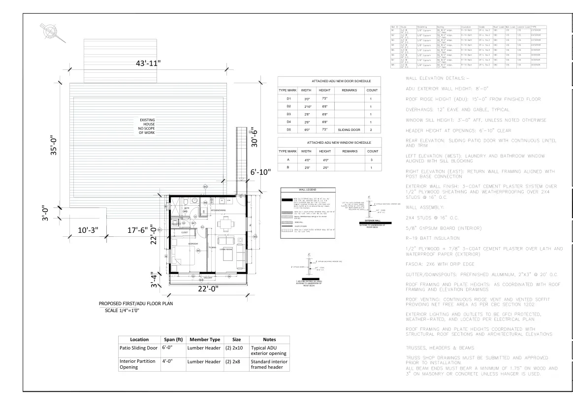 Attached ADU Above Existing Garage - featured sheet