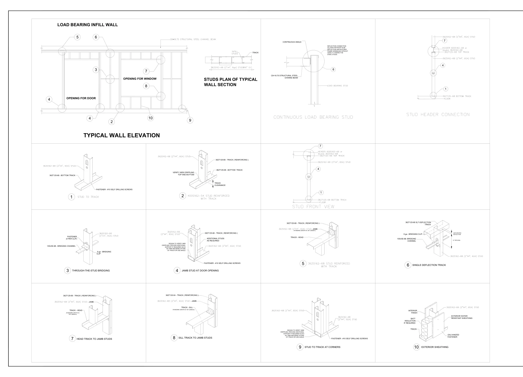 Cold-Formed Steel Ceiling & Wall Framing - Cold-formed steel details · S-6