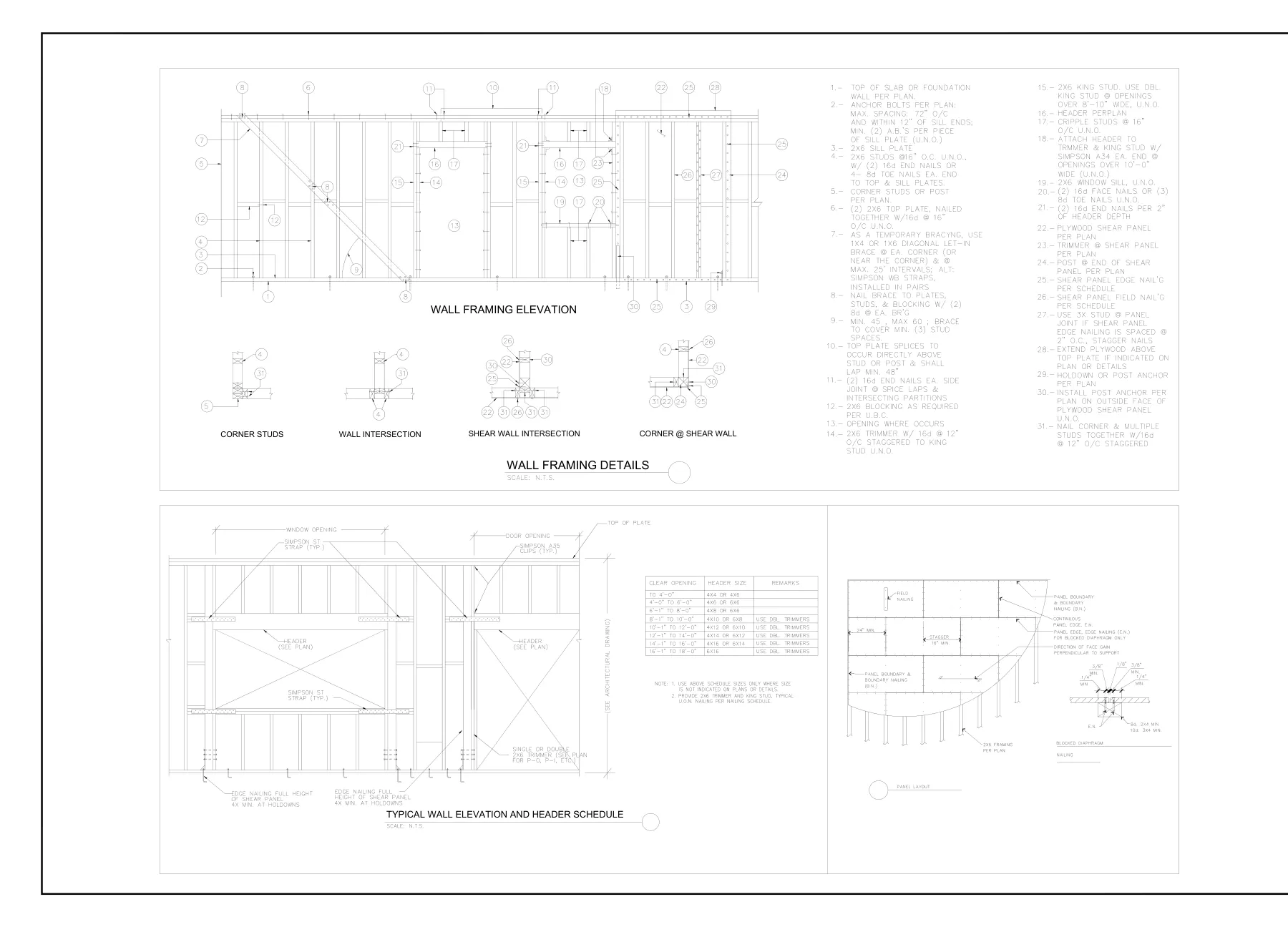 Detached ADU - Typical wall details · S-5