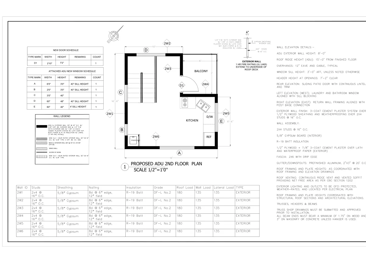Detached Two-Story ADU - featured sheet