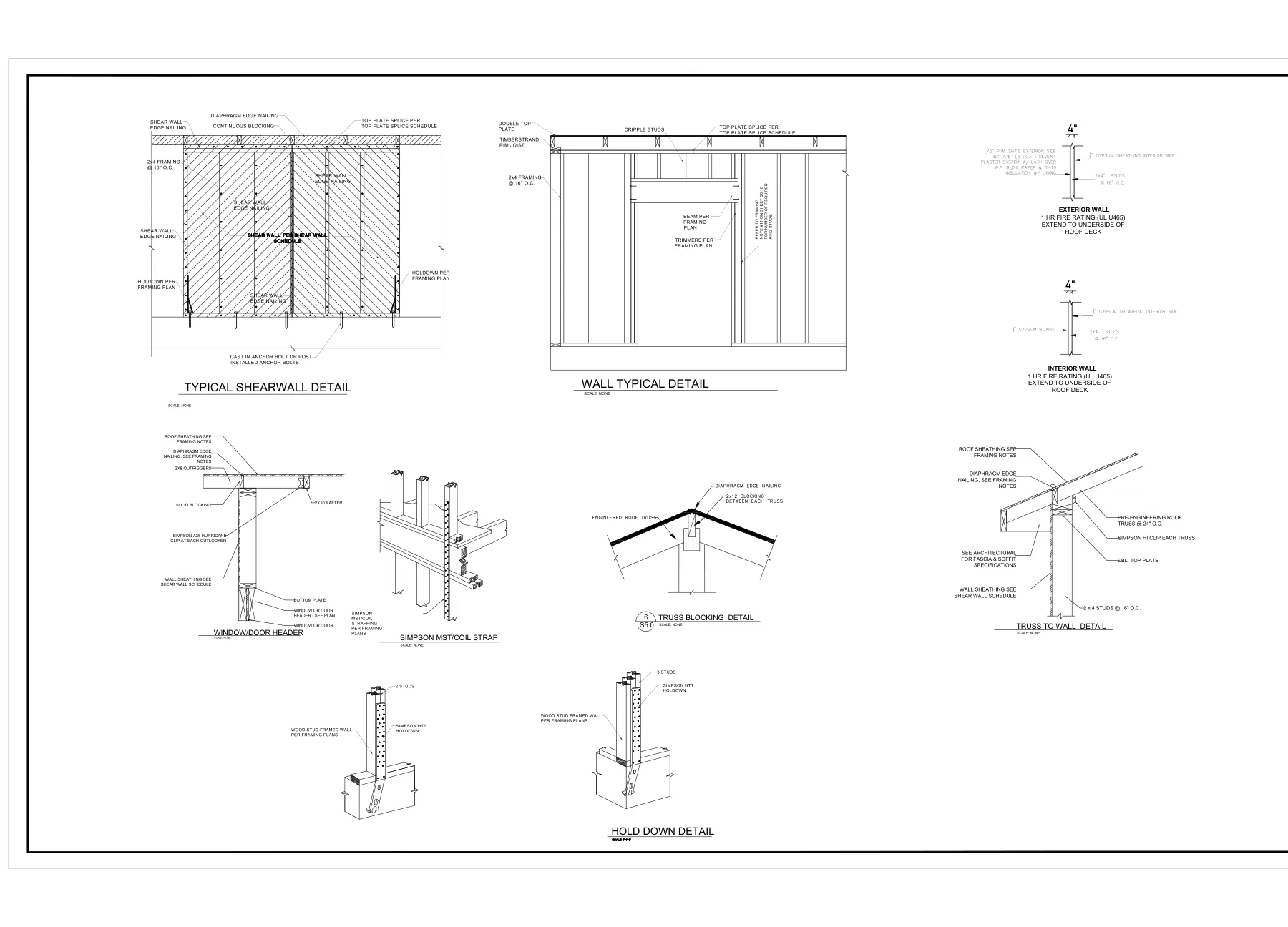 Detached Two-Story ADU - Wall details · S-4