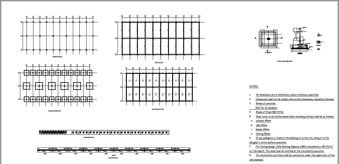 G+3 RCC Multipurpose Hall - Layout plans · S-01