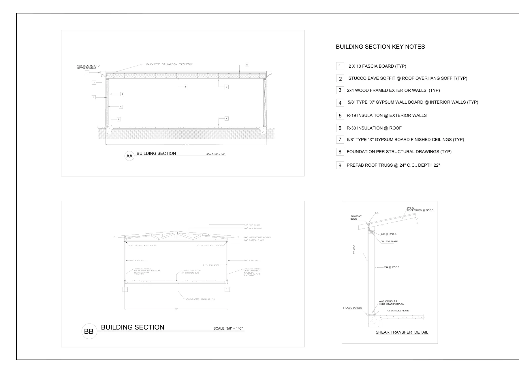 Attached Garage Addition - Typical section details · S-5