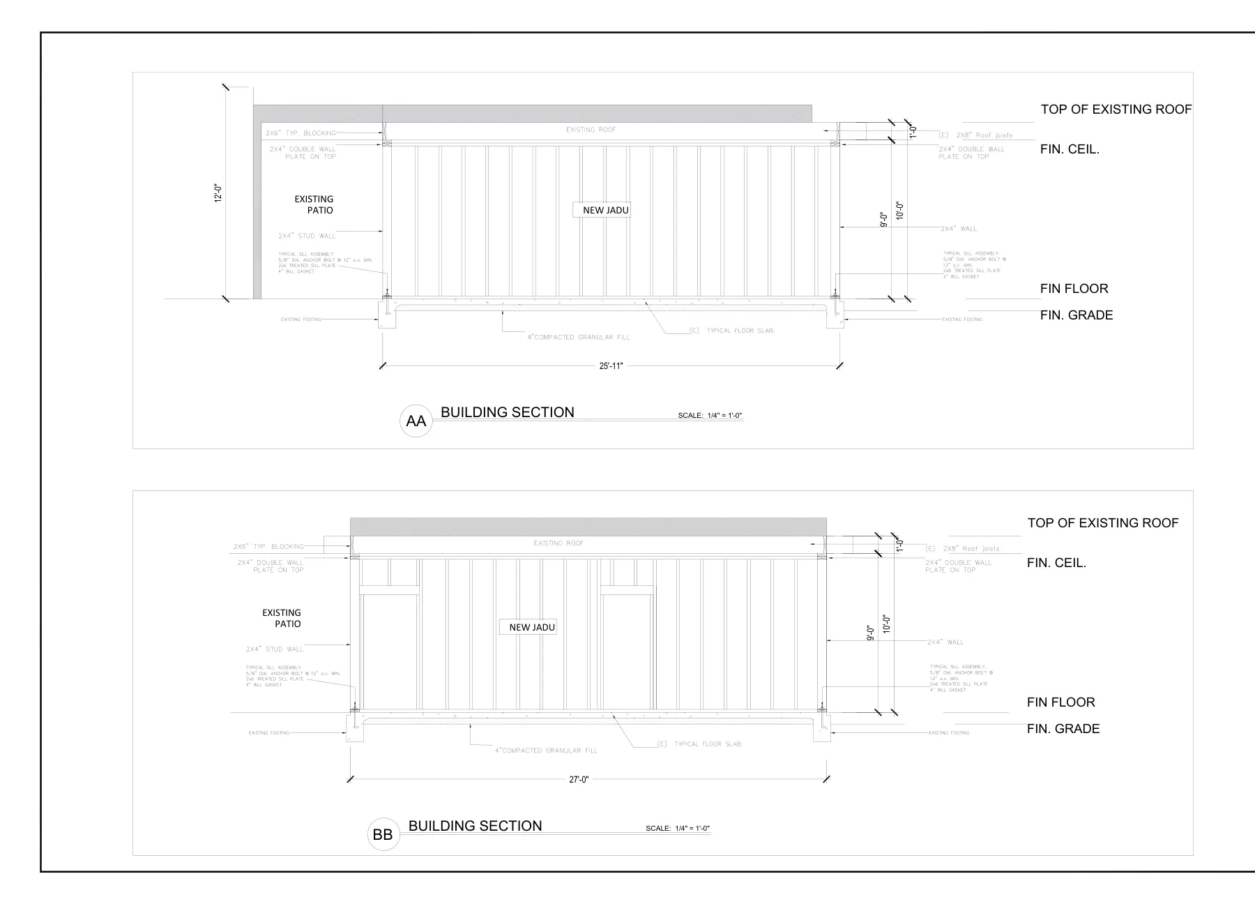 As-Built JADU Permitting - Typical section details · S-4