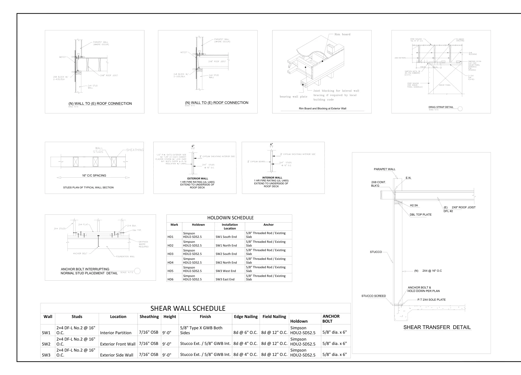 As-Built JADU Permitting - Typical details · S-7