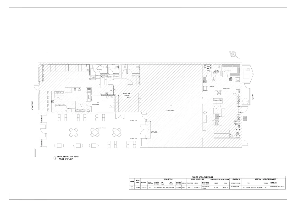 Restaurant Interior Remodel - featured sheet