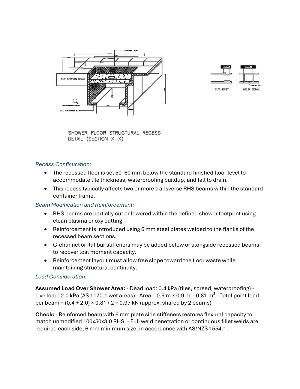 Shipping-Container House - Report · shower-recess floor modification