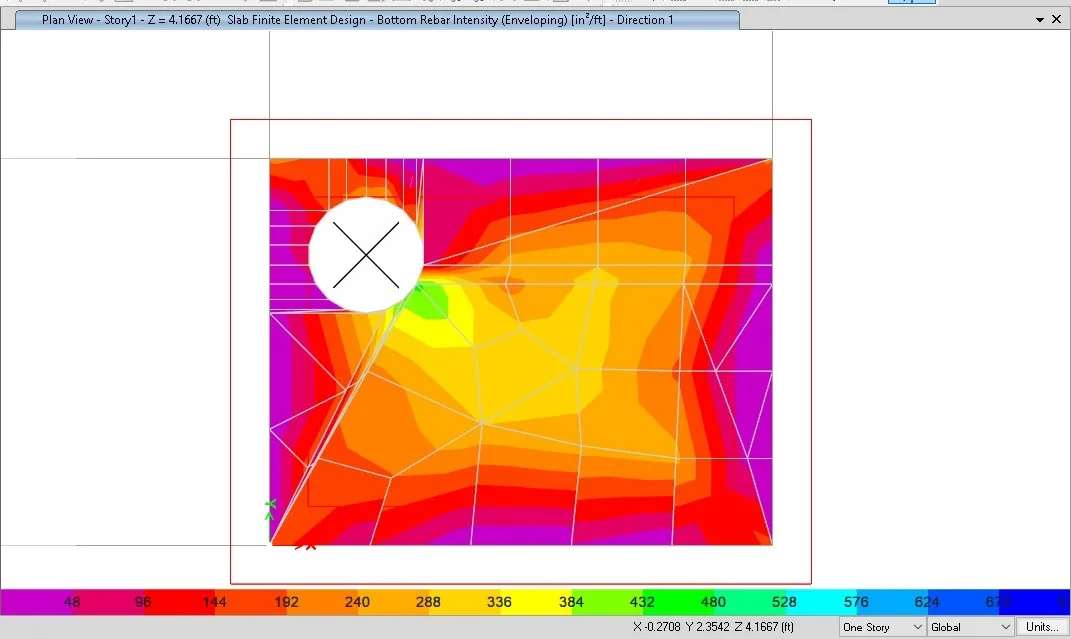 Slab Finite-Element Design Around a Circular Opening - featured sheet
