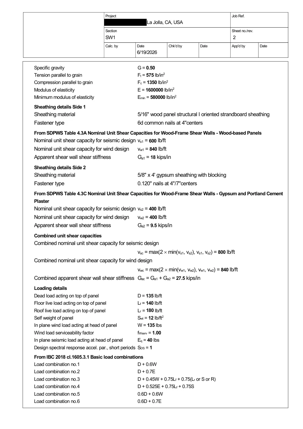 Whole-House Remodel with HSS Steel Posts - Calculation sheet (Tekla Tedds)